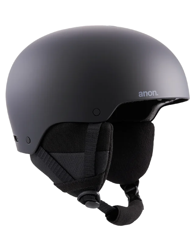 Anon Raider 3 Round Fit Snow Helmet - Black