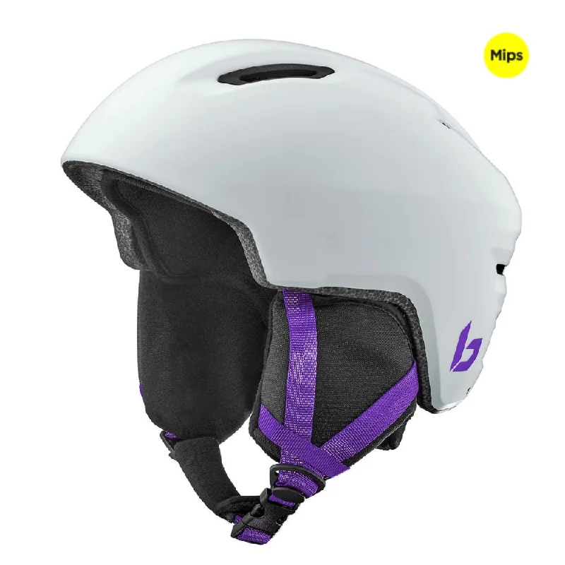 Bolle Atmos Youth MIPS Ski Helmet - White Purple Matte 52-55cm