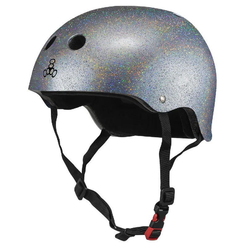 Triple Eight Certified Sweatsaver Helmet - Silver Glitter