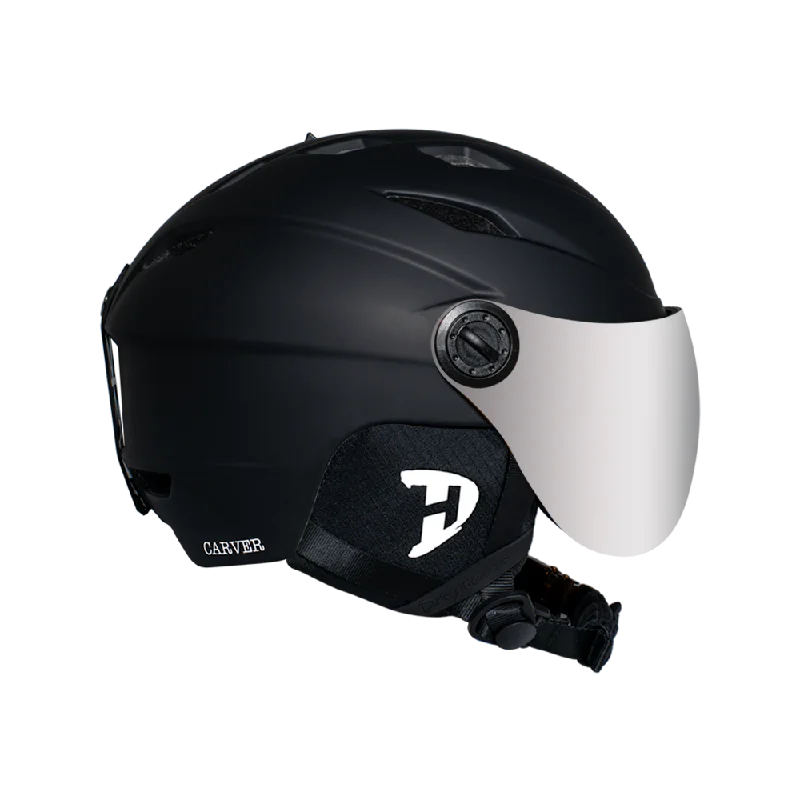 Daytona Carver Ski Helmet - Adjustable Ski Helmet for Men, Women & Youth - Dull Black with Anti-Fog Visor