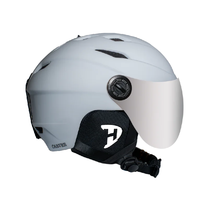 Daytona Carver Ski Helmet - Adjustable Ski Helmet for Men, Women & Youth - Dull Chalk White with Anti-Fog Visor