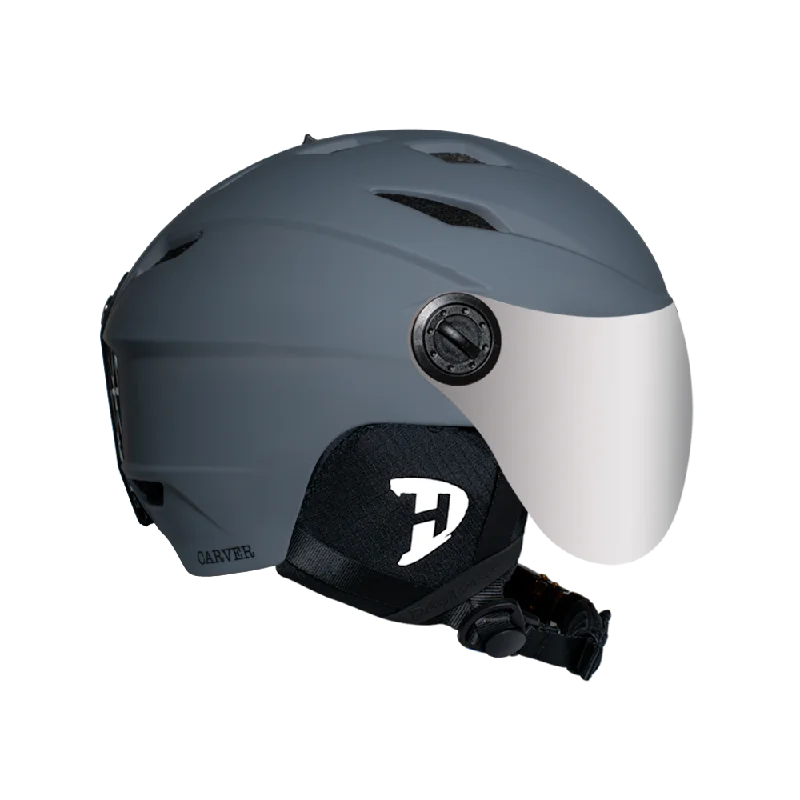 Daytona Carver Ski Helmet - Adjustable Helmet for Men, Women & Youth - Dull Grey with Anti-Fog Visor