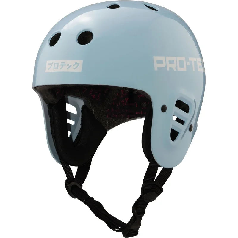 Pro Tec Full Cut Certified Sky Brown Helmet - Blue