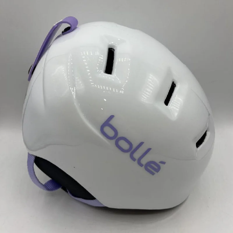 Size XS: Bolle White & Lavender Ski Helmet