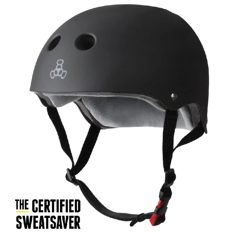 Triple 8 Sweatsaver Helmet - Black Rubber