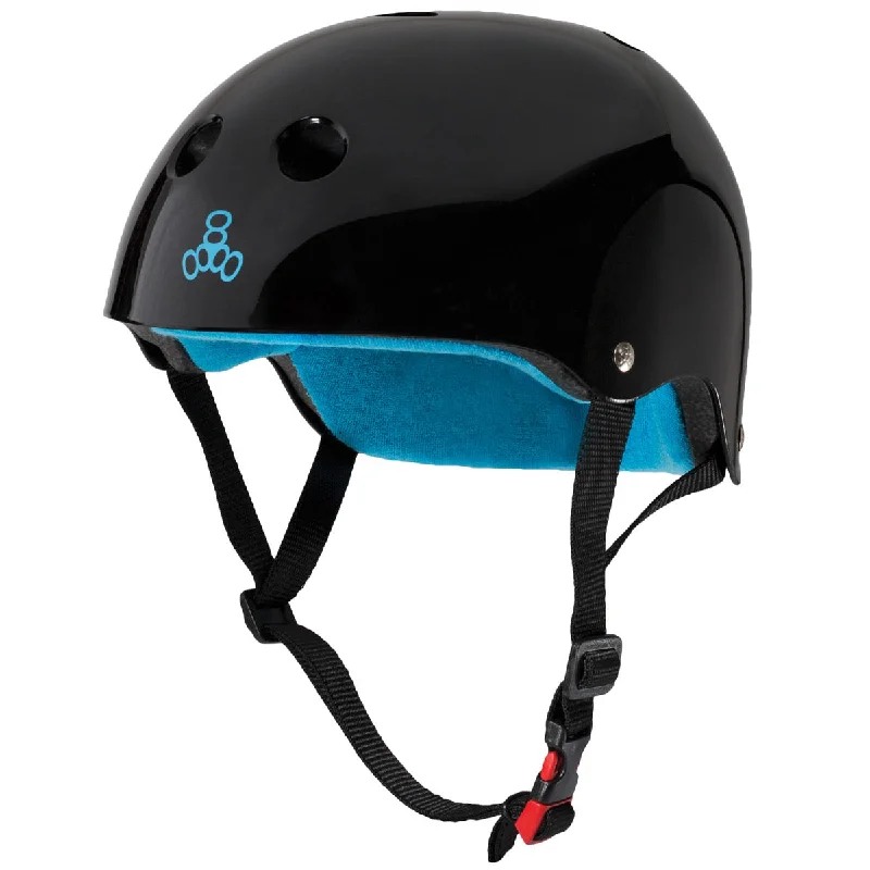 Triple Eight Certified Sweatsaver Helmet - Black Gloss