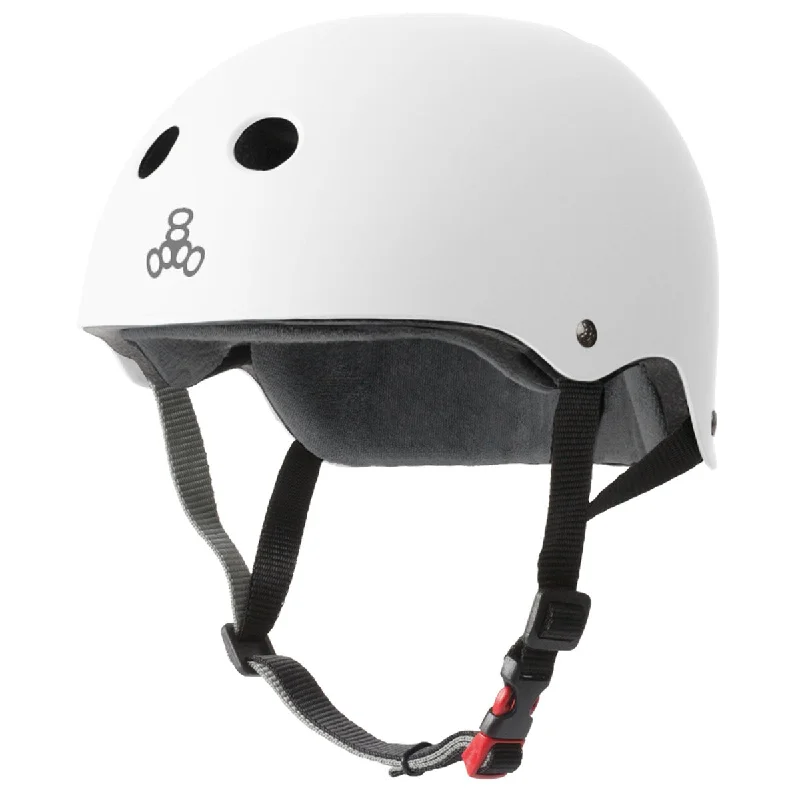 Triple Eight Certified Sweatsaver Helmet - White Rubber