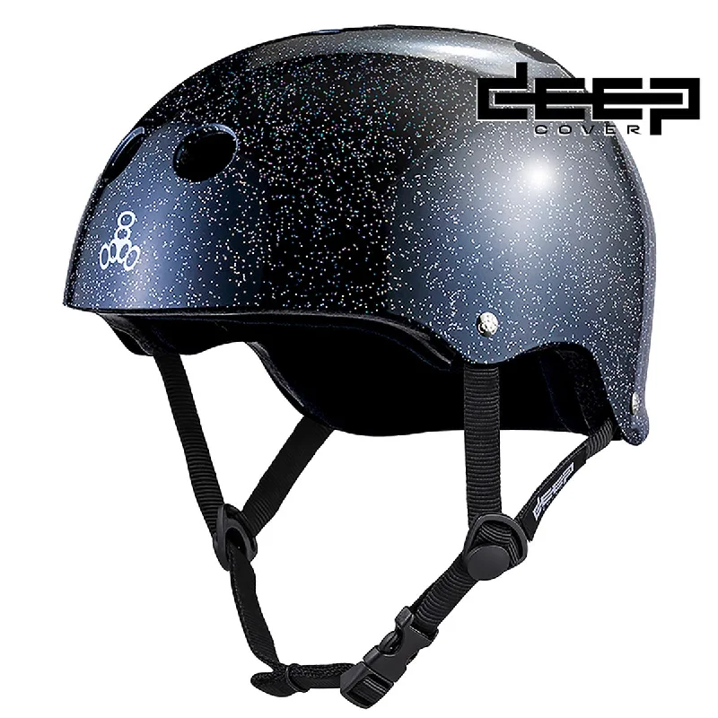 Triple Eight Deep Cover Helmet - Black Glitter