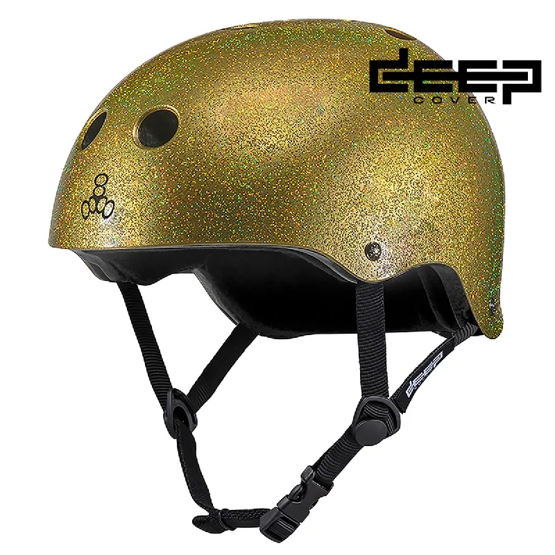 Triple Eight Deep Cover Helmet - Gold Glitter