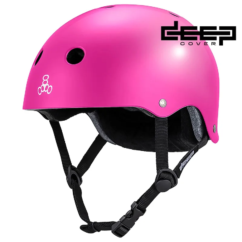 Triple Eight Deep Cover Helmet - Pink Glossy