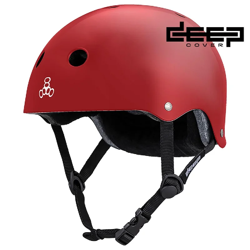 Triple Eight Deep Cover Helmet - Scarlet Red Glossy