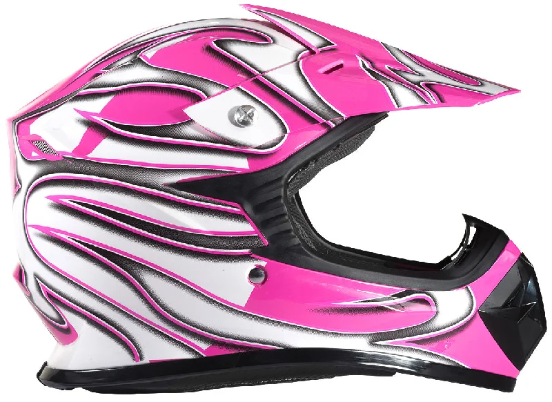 Pink Youth Kids Off Road Helmet