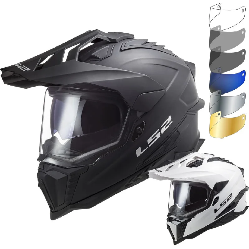 LS2 MX701 Explorer Solid Dual Sport Motorcycle Helmet & Visor