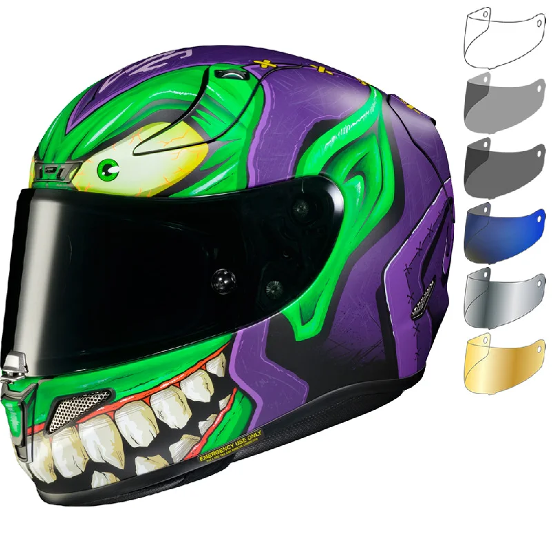 HJC RPHA 11 Green Goblin Motorcycle Helmet & Visor