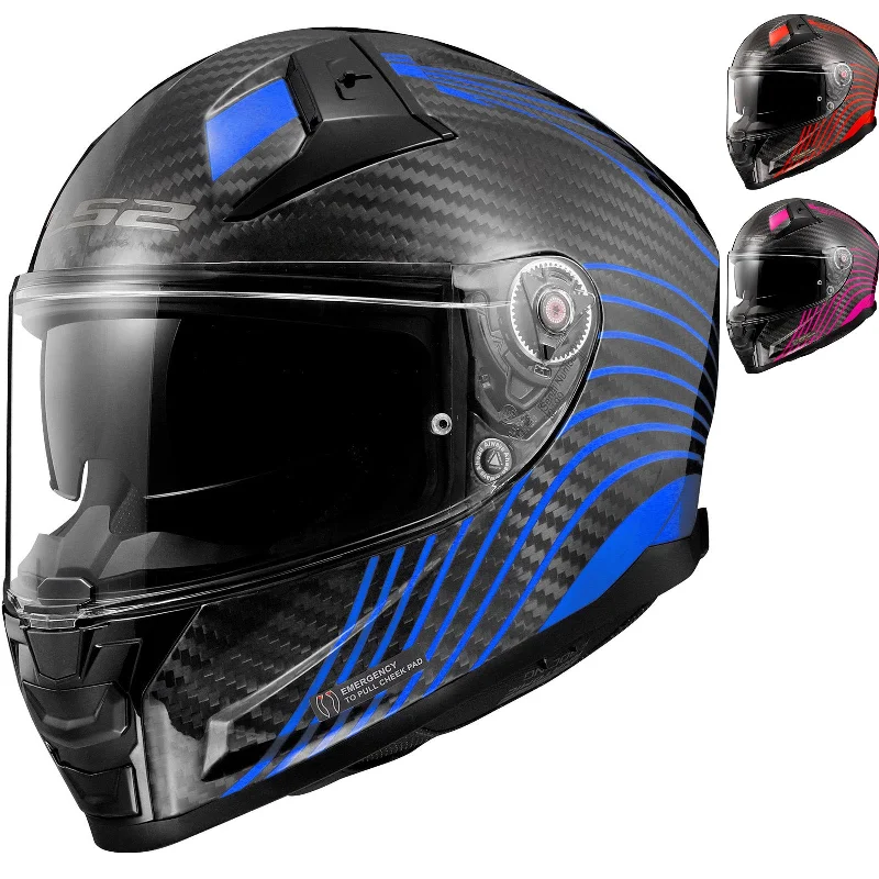 LS2 FF811 Vector II Carbon Flux Motorcycle Helmet