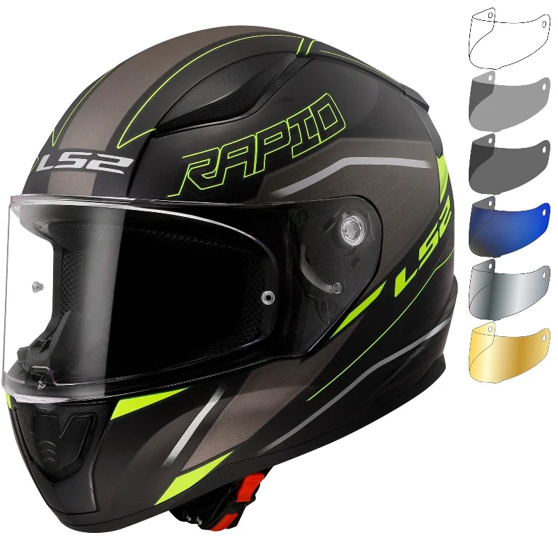 LS2 FF353 Rapid II Rokku Motorcycle Helmet & Visor