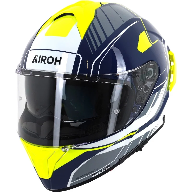 Airoh Spark 2 Chrono Motorcycle Helmet - Blue Yellow