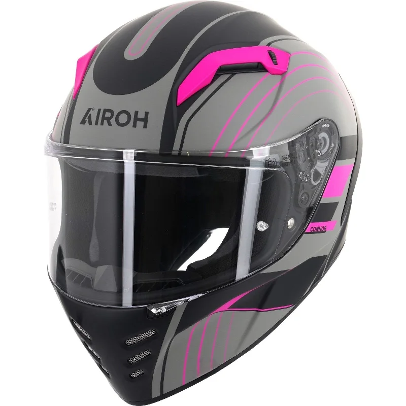 Airoh Connor Achieve Motorcycle Helmet - Matt Pink