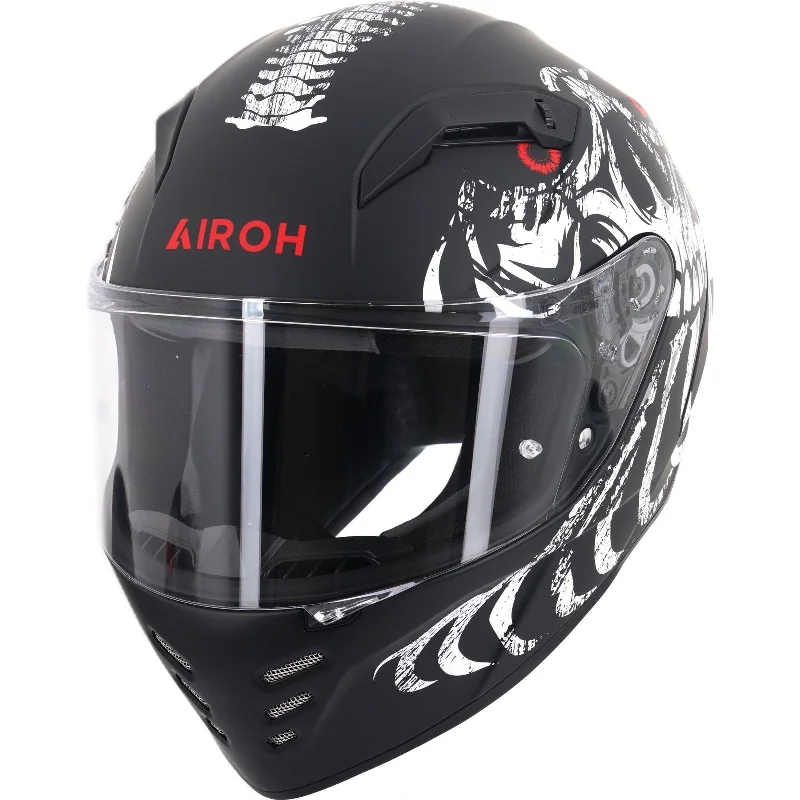 Airoh Connor Myth Motorcycle Helmet - Matt Black White