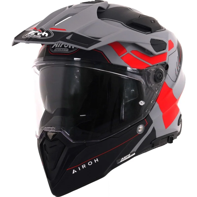 Airoh Commander 2 Reveal Dual Sport Helmet - Matt Red Fluo