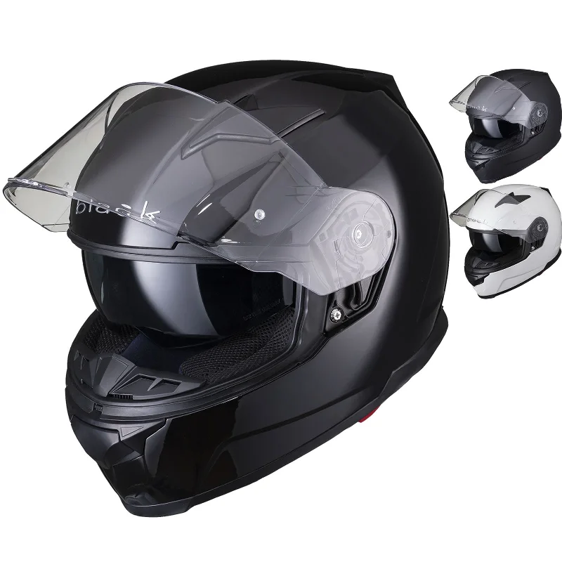 Black Apex Full Face Motorcycle Helmet