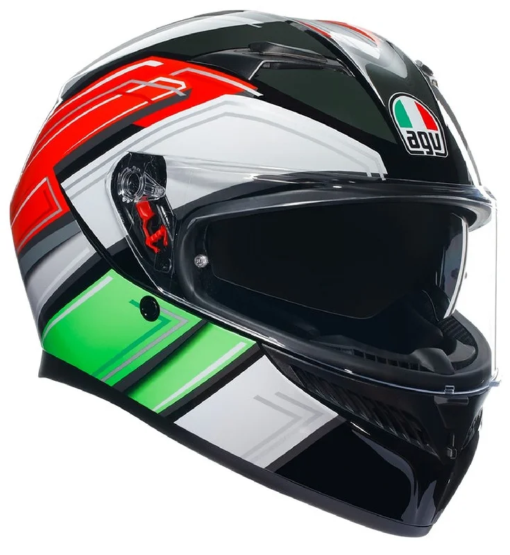 AGV K3 E2206 Full Face Motorcycle Helmet - Wing Black, Italy