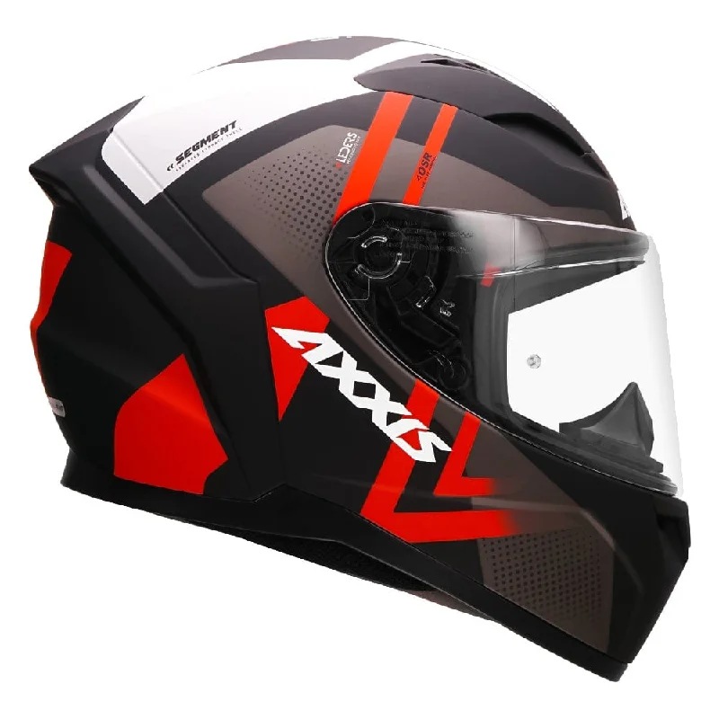 Axxis Segment Leders Matt Black Grey Red Motorcycle Helmet