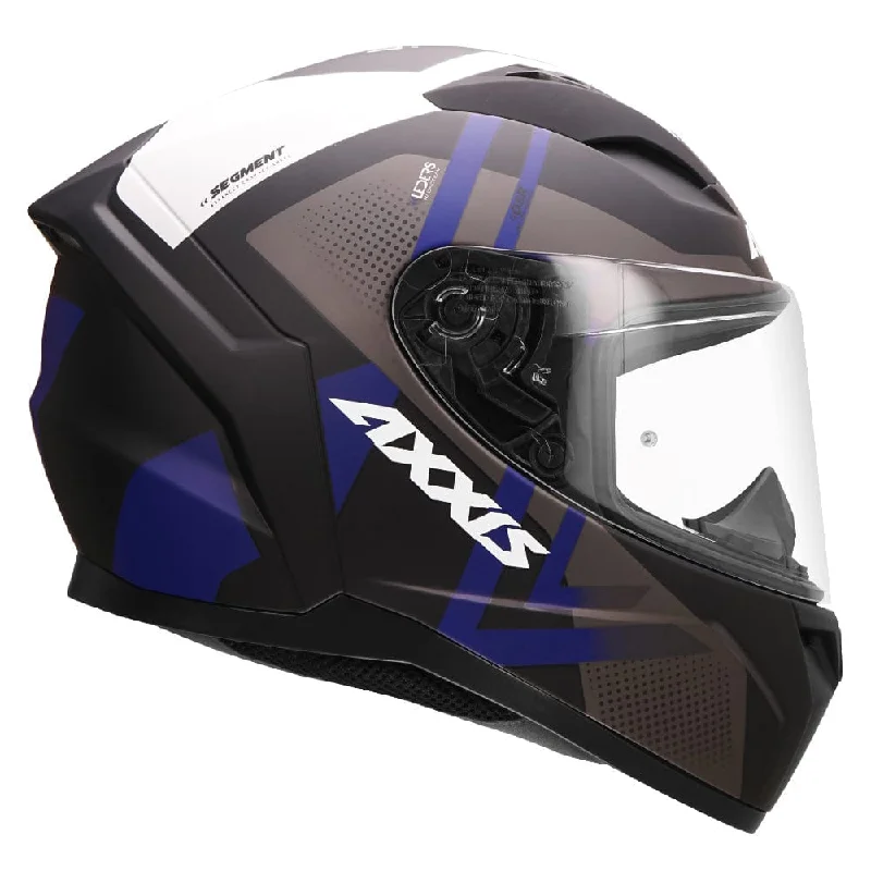 Axxis Segment Leders Gloss Black Blue Grey Motorcycle Helmet