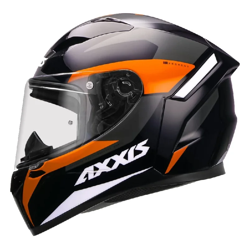 Axxis Segment Ocean Black Orange Motorcycle Helmet