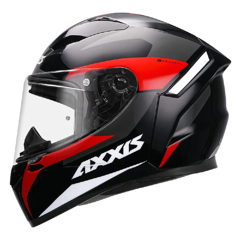 Axxis Segment Ocean Gloss Black Red Motorcycle Helmet