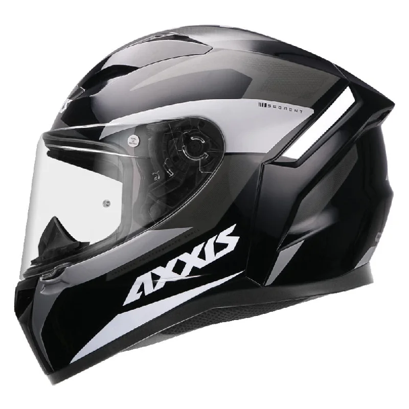 Axxis Segment Ocean Gloss Black Grey Motorcycle Helmet