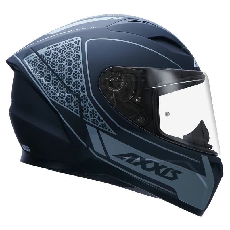 Axxis Segment Raceline Grey Motorcycle Helmet