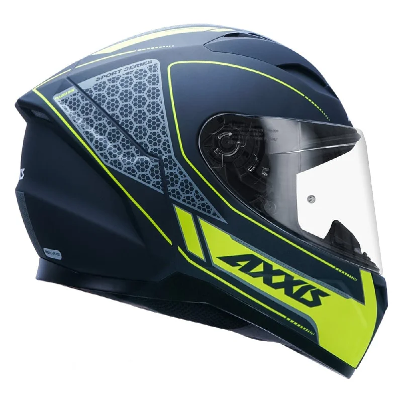 Axxis Segment Raceline Matt Fluorescent Green Motorcycle Helmet