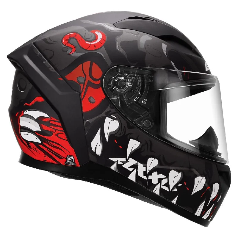 Axxis Segment Scratch Matt Grey Red Motorcycle Helmet