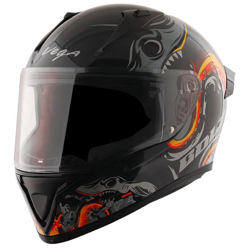 Bolt Octopus Black Orange Helmet