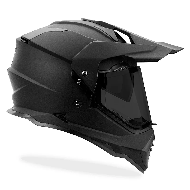 GDM BEAST Dual Sport Full Face Helmet Matte Black ATV Motocross Snowmobile