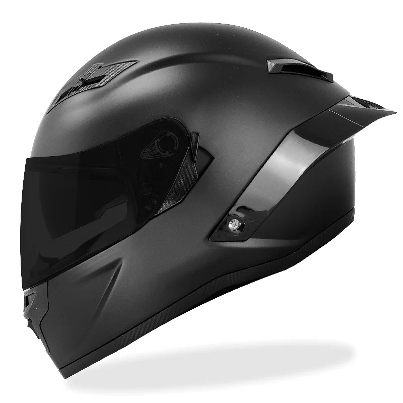 GDM DEMON Full Face Motorcycle Helmet Matte Black