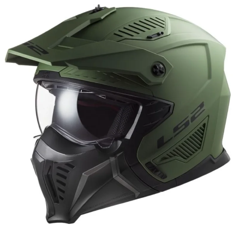 LS2 FF606 Drifter Full / Open Face Motorcycle Helmet Matt Military Green