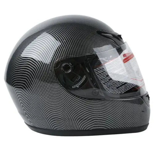 Carbon Fiber Full Face Motorcycle Helmet DOT Approved