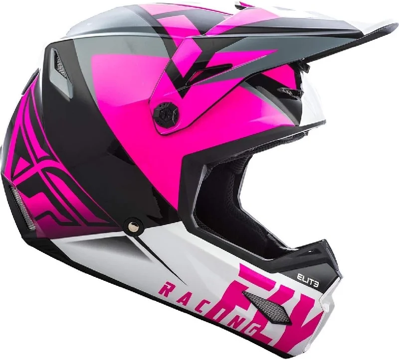 Fly 2019 Elite Youth Vigilant Motocross Helmet - Pink / Black