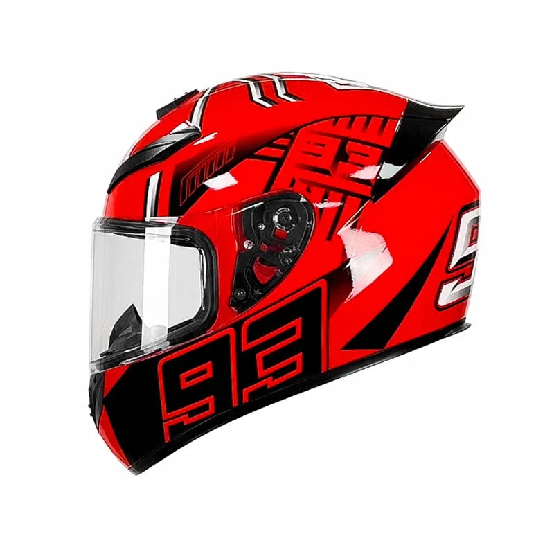 Full Face Motorcycle Helmet Racing Retro DOT