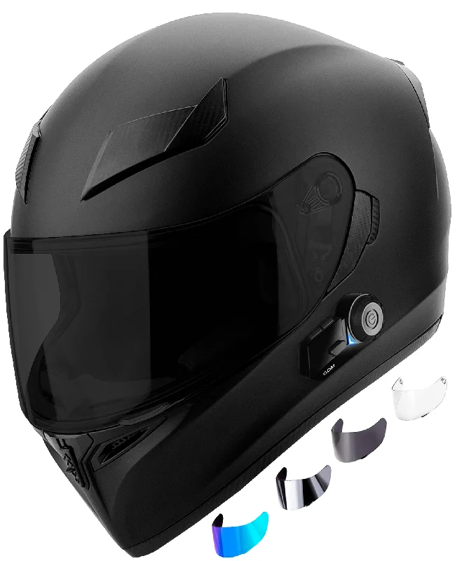 GDM Ghost Supersonic Bluetooth Motorcycle Helmet and 4 Shields