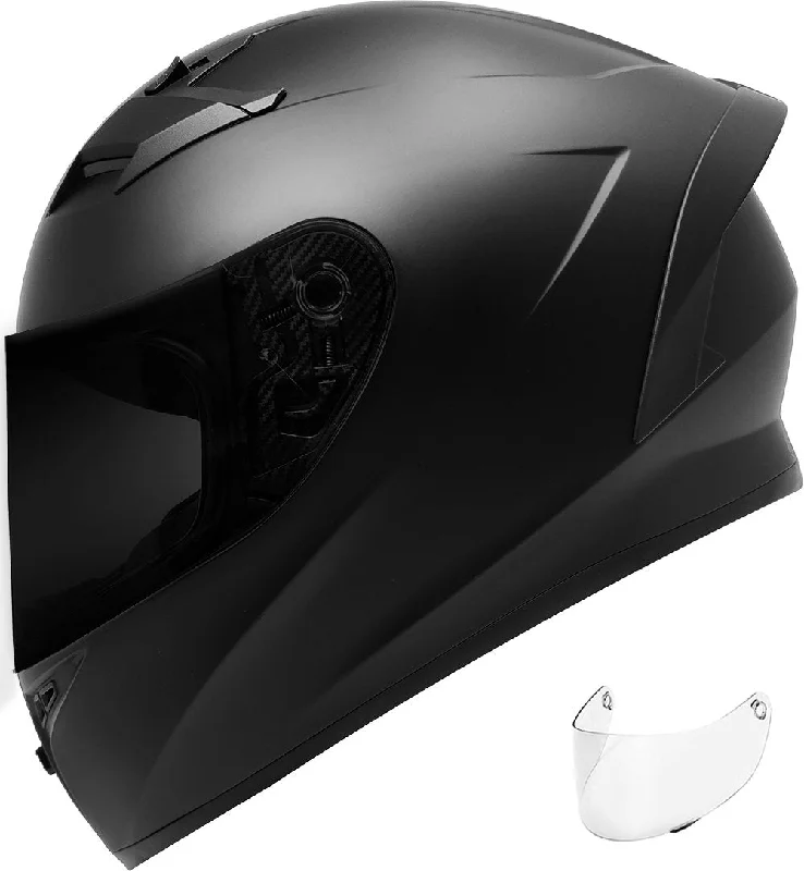 GDM VENOM Full Face Motorcycle Helmet Matte Black