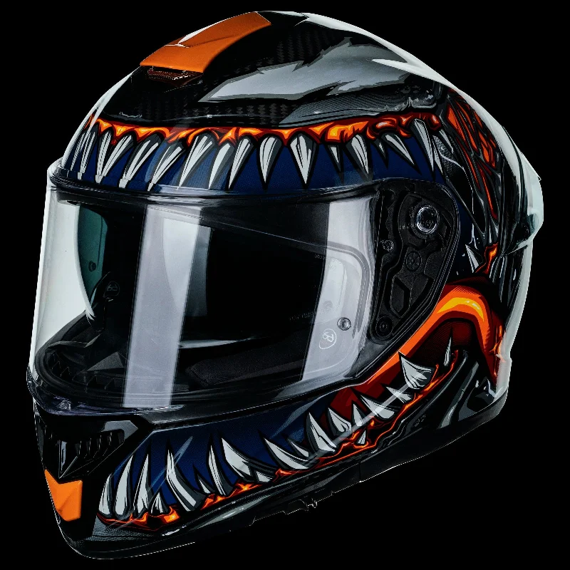 ILM Full Face Motorcycle Carbon Fiber Helmet Model 861C