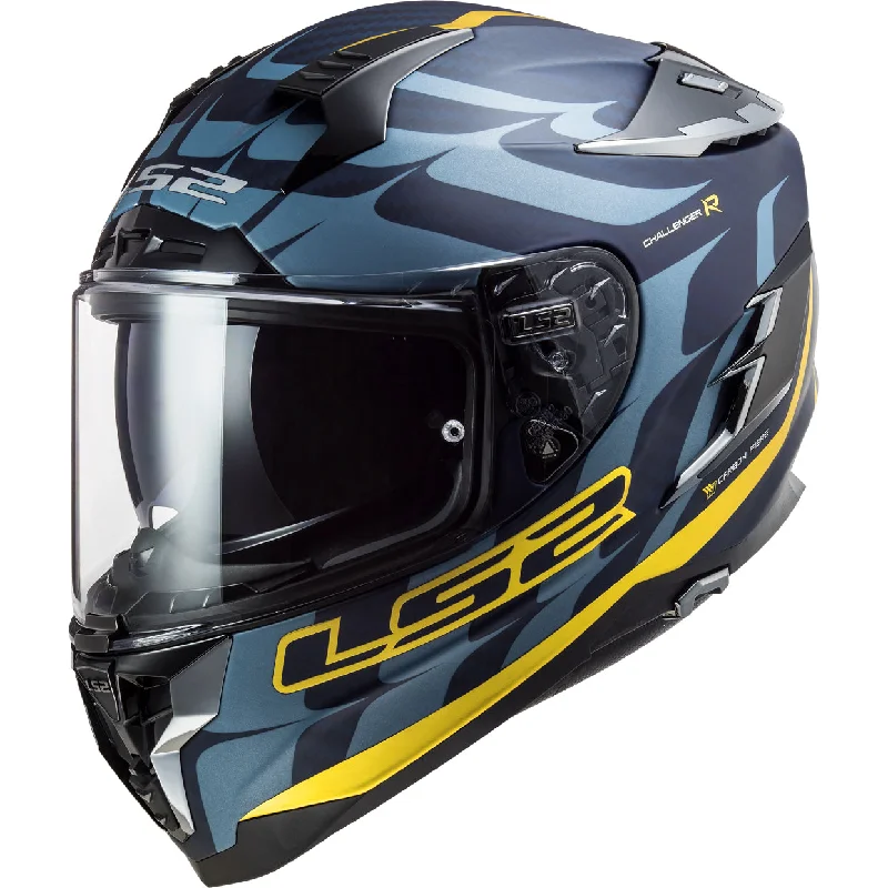 LS2 Helmets Challenger C Flames Motorcycle Full Face Helmet