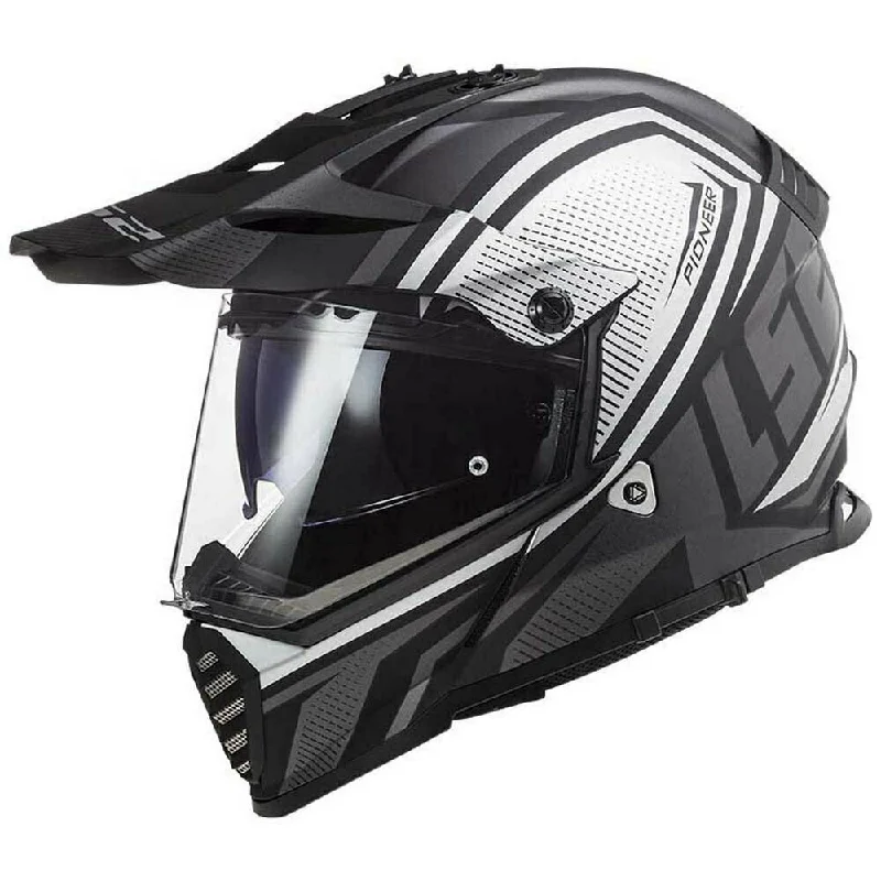 LS2 MX436 Pioneer EVO Master Adventure Helmet - Matt Titanium