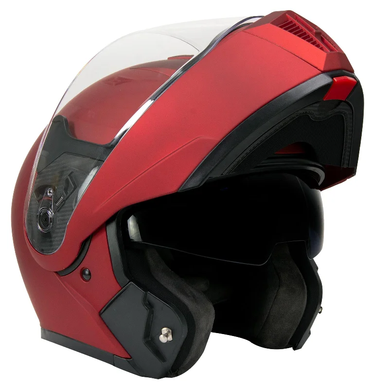 Milwaukee Helmets MPH9827DOT 'Cypher' Flat Red Advanced Motorcycle