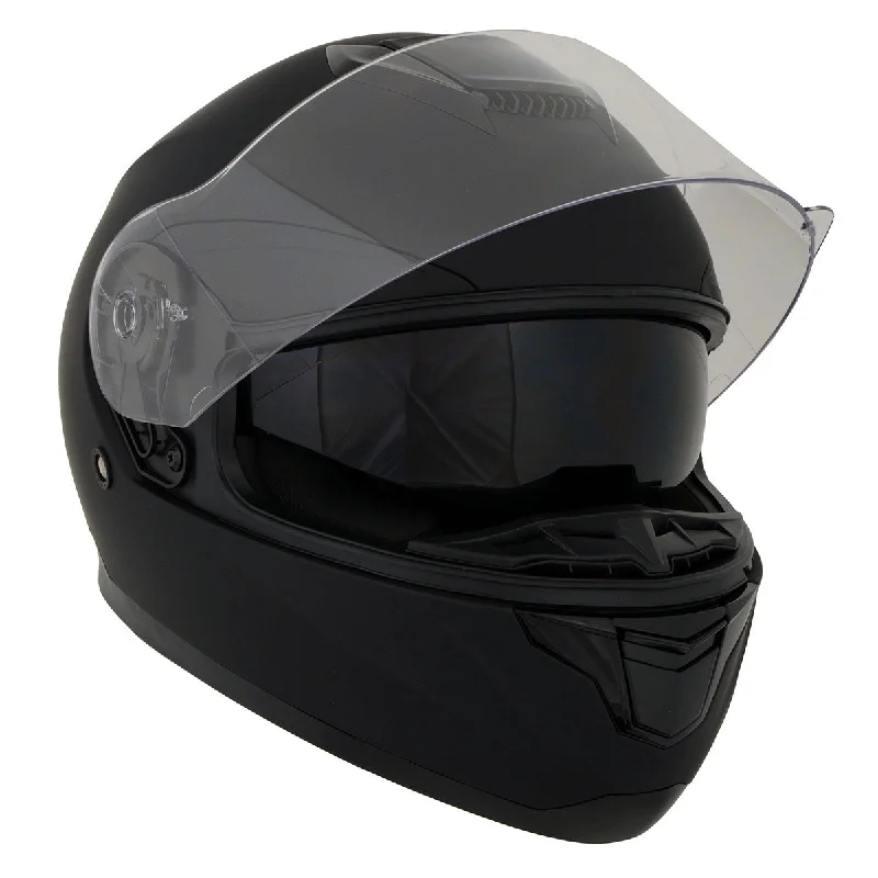 Milwaukee Helmets MPH9835DOT 'Sweeper' Flat Black Advanced Motorcycle