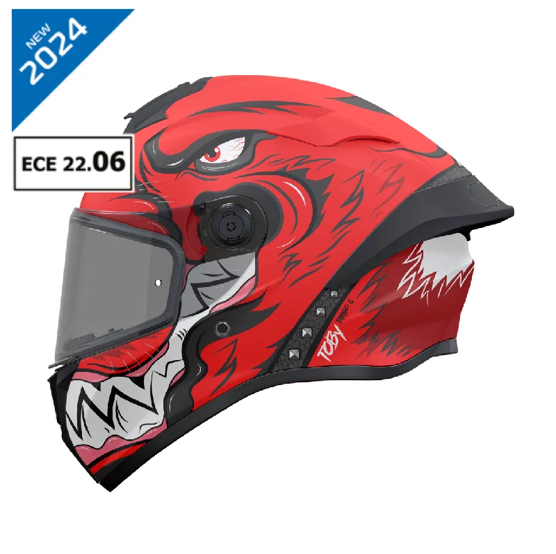 MT Targo S Toby C5 Matt Red Full Face Motorcycle Helmet